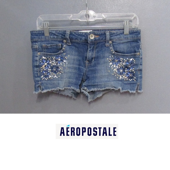 Aeropostale Pants - Aeropostale Bedazzled Jeweled Denim Shorts Aeropostale Pants - Aeropostale Bedazzled Jeweled Denim Shorts